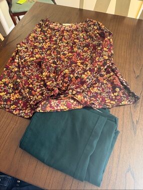 Floral Burgundy Long Sleeve Blouse